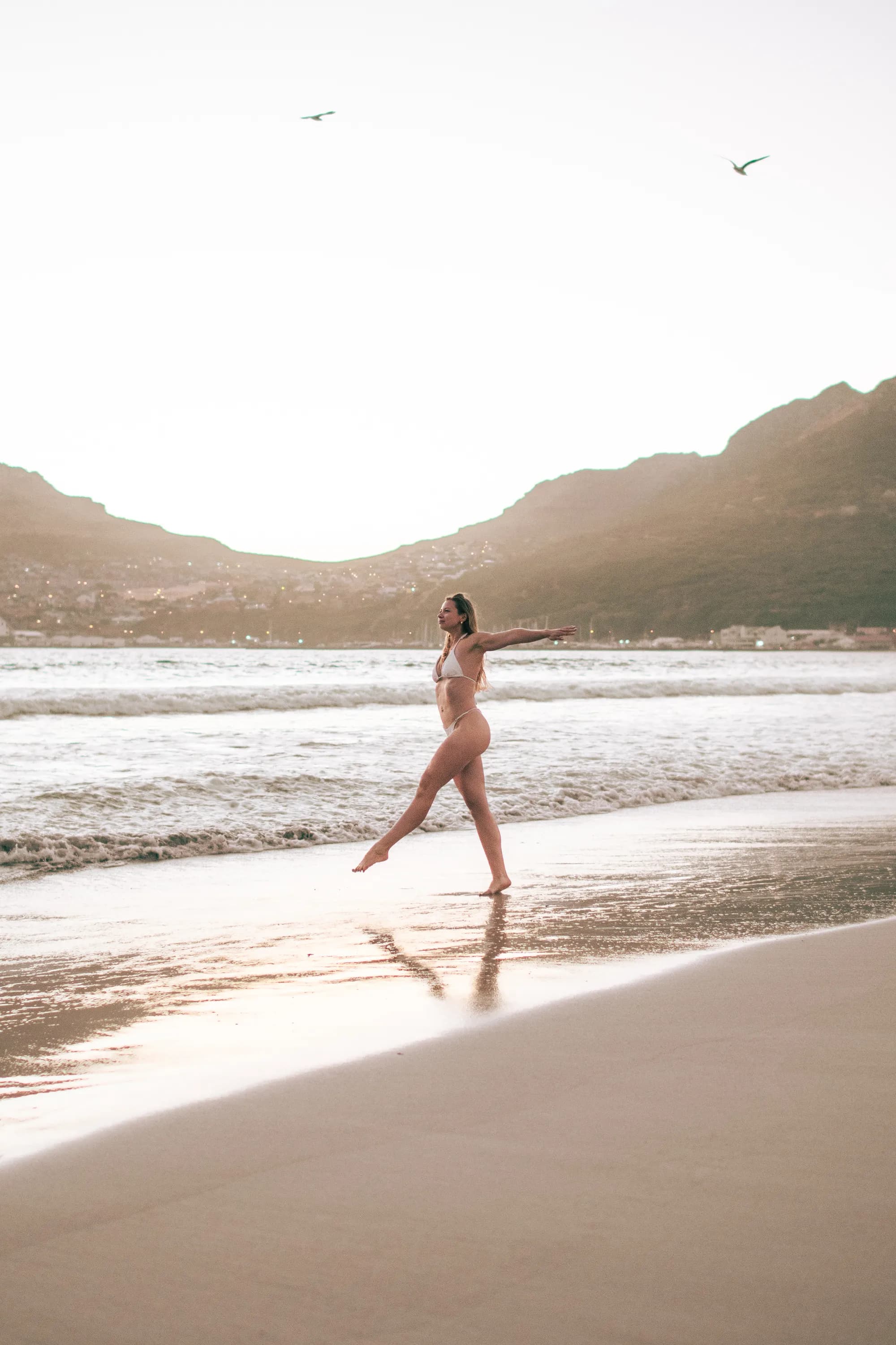 Dancing on the beach